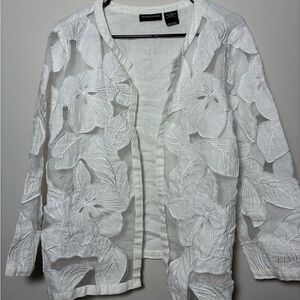 Sutton Studio Cream Linen Top